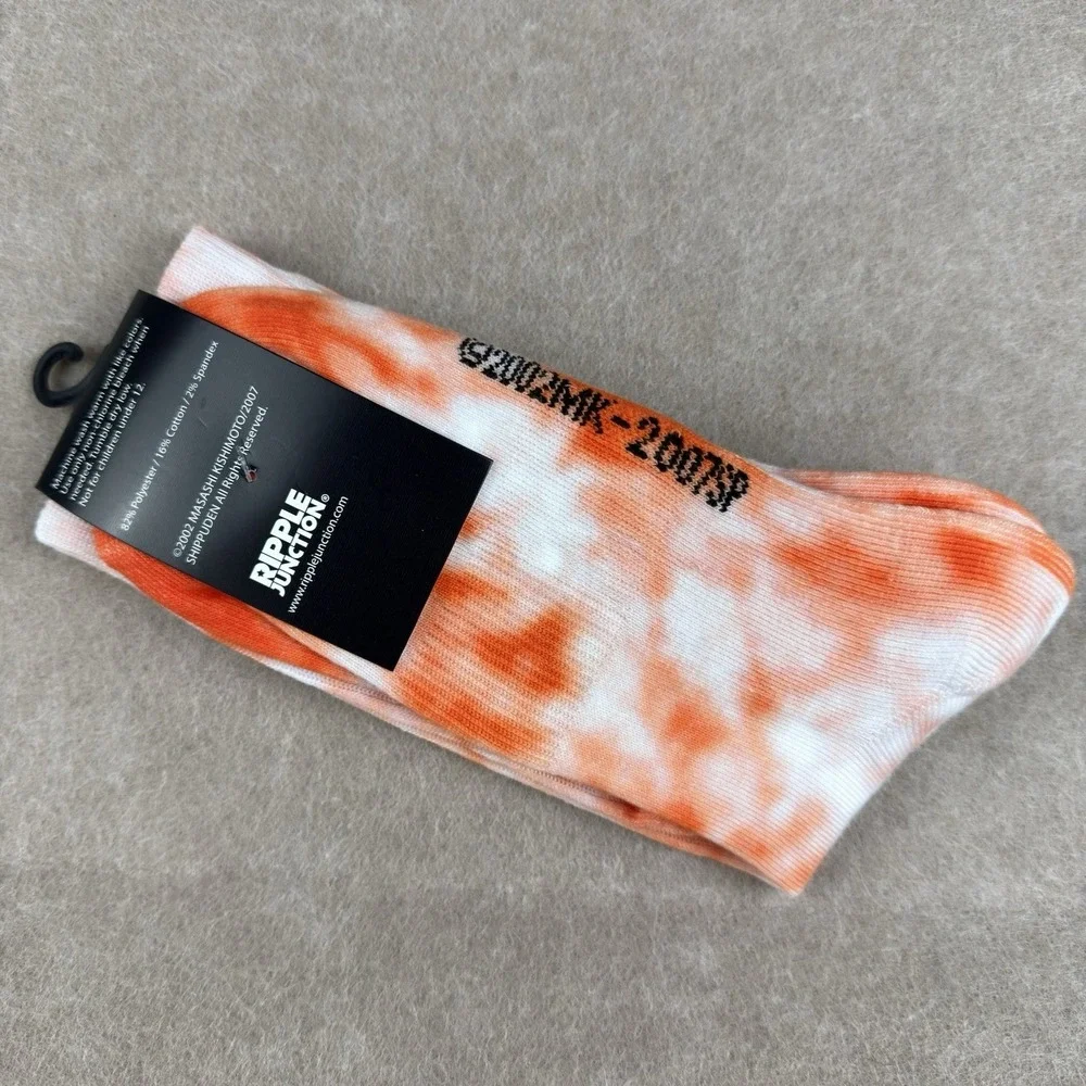 Naruto Shippuden Leaf Village Tie Dye Crew Socks Anime Ripple Junction One‎ Size